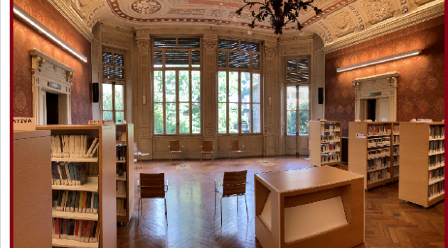 La biblioteca Rajna a Villa Quadrio