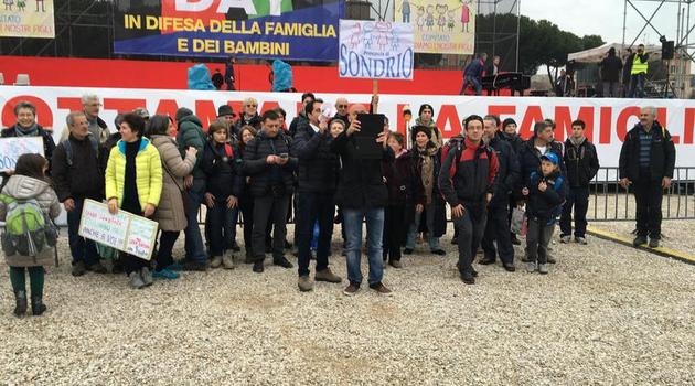 Una parte della delegazione valtellinese