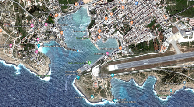 Lampedusa, la zona del porto