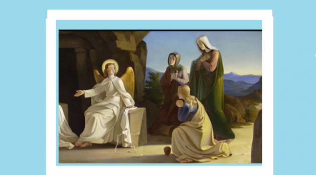 S. Pasqua 2018.Da Wikipedia: L.F. Schnorr von Carolsfeld, Le tre Marie alla tomba di Cristo, c. 1835