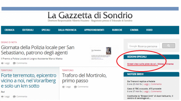 Nel riquadro in prima pagina come percorrere tutte le piste della provincia