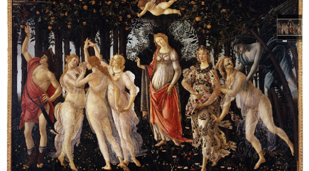 La Primavera del Botticelli (Galleria degli Uffizi Firenze)