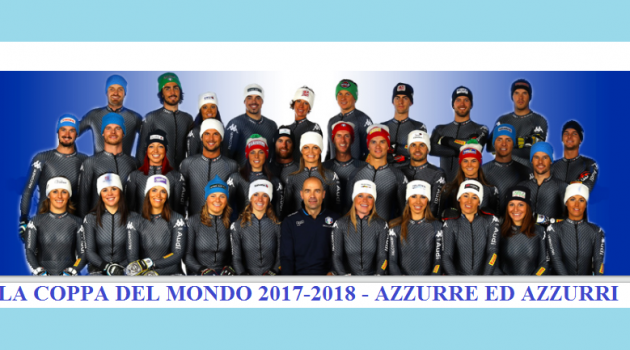 Nella foto azzurri e azzurre in pista per la Coppa del Mondo