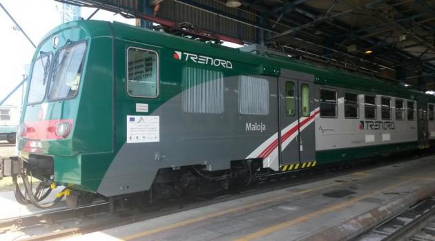 Uno dei sei treni revampizzati: il Maloia