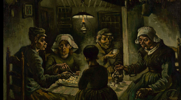 Vincent van Gogh, I mangiatori di patate (Nuenen, aprile 1885); olio su tela, 81,5x114,5 cm, Van Gogh Museum, Amsterdam. F 82, JH 764.