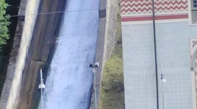 Un raro scarico (centrale di Boffetto)
